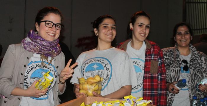 Students of BBC Distribute 2500 Goodies for Workers at Bethlehem Checkpoint 300